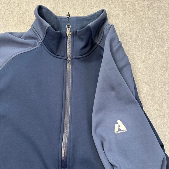 Eddie Bauer Jacket Mens T2XL Outpace Storm 1/2 Zip Fleece First Accent Navy Blue - Picture 5 of 13